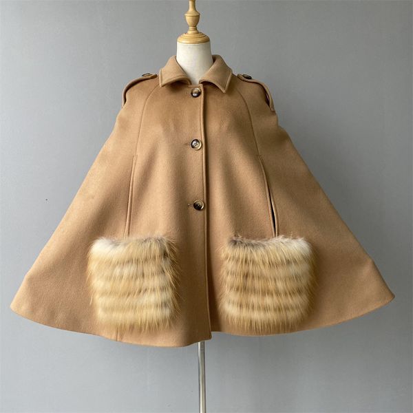 women's wool blends jaxmonoy women winter cashmere coat with real fur style cloak ladies spring autumn fashion warm jacket female 23013, Black
women's wool blends jaxmonoy women winter cashmere coat with real fur style cloak ladies spring autumn fashion warm jacket female 23013, Black