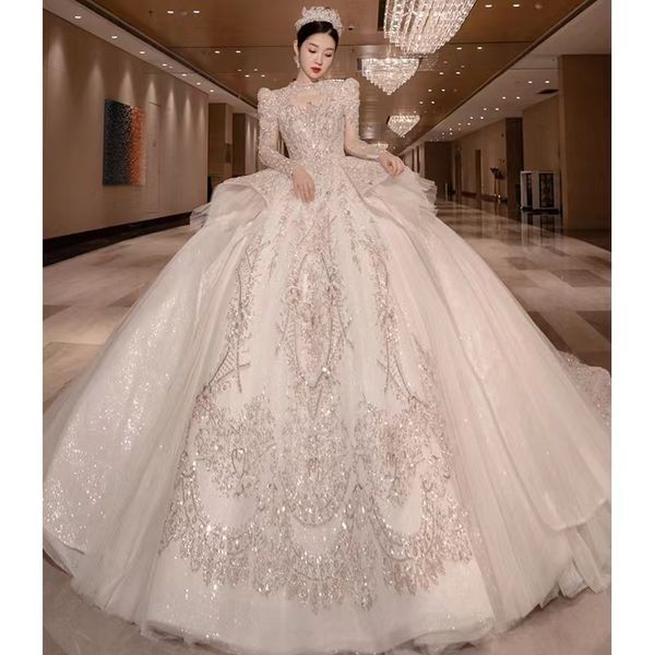 2023 dubai luxury a line wedding dresses plus size chapel train sweetheart vestido de novia appliqued bridal wedding gowns custom made lace, White
2023 dubai luxury a line wedding dresses plus size chapel train sweetheart vestido de novia appliqued bridal wedding gowns custom made lace, White