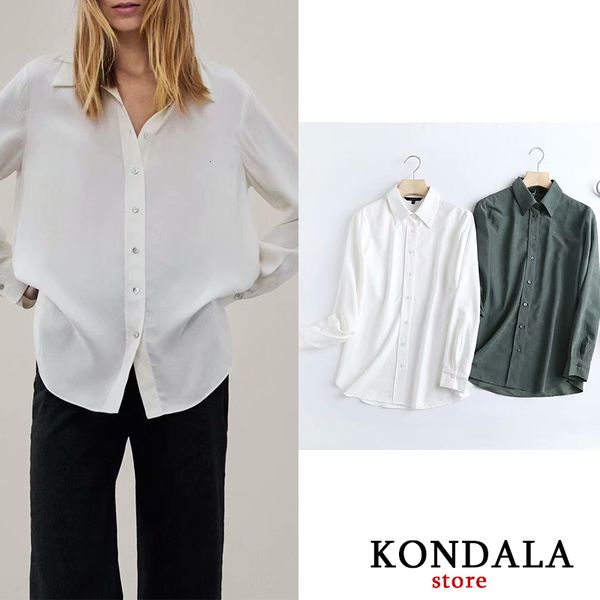 women's tshirt kondala shirts za button office lady long sleeve blouse autumn turndown collar loose mujer 230131, White
women's tshirt kondala shirts za button office lady long sleeve blouse autumn turndown collar loose mujer 230131, White