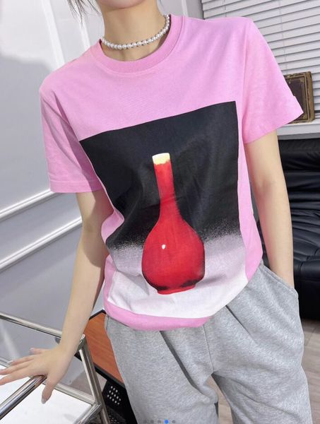 women's 23 t-shirt short-sleeved color porcelain craft printing design, upper body unique feeling 130, White
women's 23 t-shirt short-sleeved color porcelain craft printing design, upper body unique feeling 130, White