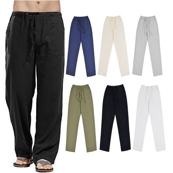 men's pants cotton linen large size casual trousers home long tube solid color for s5xl 230131, Black
men's pants cotton linen large size casual trousers home long tube solid color for s5xl 230131, Black