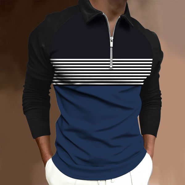 men's polos business casual polo shirt striped zipper lapel collar raglan long sleeve loose autumn winter for clothing 230130, White;black
men's polos business casual polo shirt striped zipper lapel collar raglan long sleeve loose autumn winter for clothing 230130, White;black