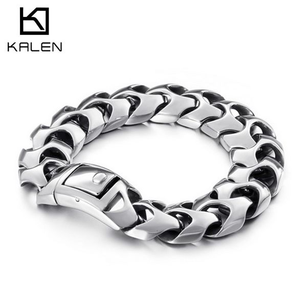charm bracelets kalen high polished shaped bracelet men 22cm stainless steel bike chain bilezik boho male jewellry accessories 230130, Golden;silver
charm bracelets kalen high polished shaped bracelet men 22cm stainless steel bike chain bilezik boho male jewellry accessories 230130, Golden;silver