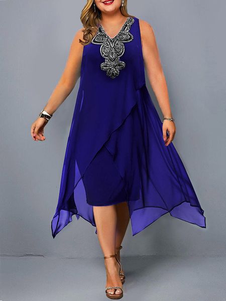 plus size dresses size women elegant embroidery evening party summer blue mesh sleeveless casual club outfits 230130, Black
plus size dresses size women elegant embroidery evening party summer blue mesh sleeveless casual club outfits 230130, Black