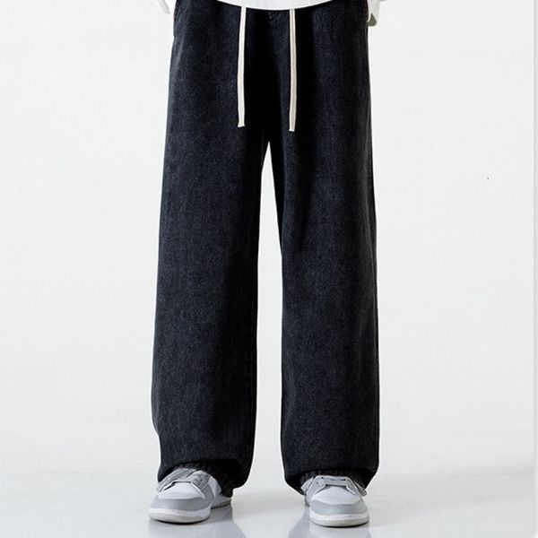 men's jeans deeptown classic black for men casual denim pants loose youth straight trousers male korean style allmatch streetwear 23013, Blue
men's jeans deeptown classic black for men casual denim pants loose youth straight trousers male korean style allmatch streetwear 23013, Blue