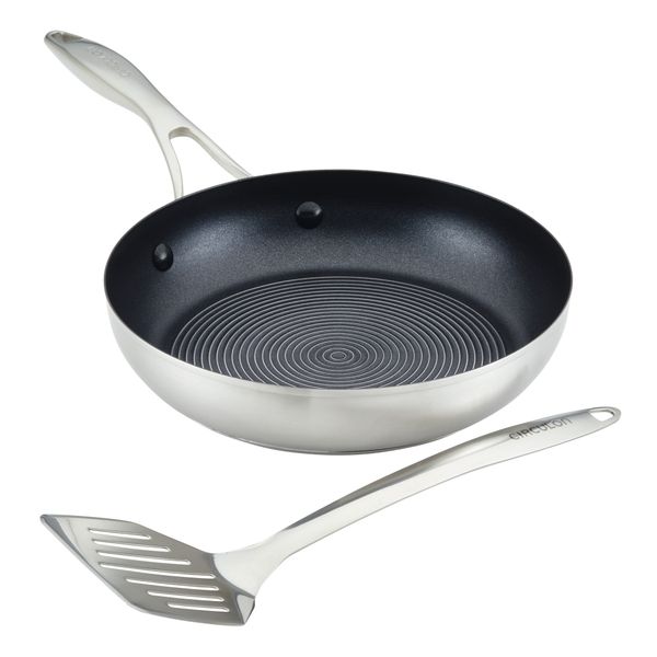 circulon stainless steel frying pan with steelshield hybrid stainless and nonstick technology and spatula 9.5 inch silver
circulon stainless steel frying pan with steelshield hybrid stainless and nonstick technology and spatula 9.5 inch silver