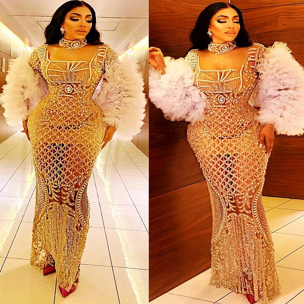 2023 arabic aso ebi gold mermaid prom dresses beaded pearls luxurious evening formal party second reception birthday engagement gowns dress, Black
2023 arabic aso ebi gold mermaid prom dresses beaded pearls luxurious evening formal party second reception birthday engagement gowns dress, Black