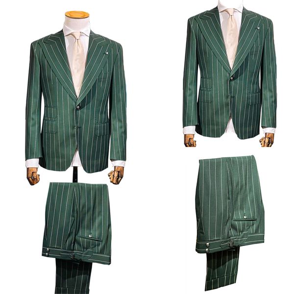 two pieces wedding tuxedos men suits stripe fashion casual fit suit jacket two-button customized peaked lapel pockets bridegroom groomsman c, Black;gray
two pieces wedding tuxedos men suits stripe fashion casual fit suit jacket two-button customized peaked lapel pockets bridegroom groomsman c, Black;gray