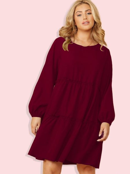 plus size dresses size loose midi tunic dress lantern sleeve o neck casual oversized woman autumn 4xl large cotton red clothing 230130, Black
plus size dresses size loose midi tunic dress lantern sleeve o neck casual oversized woman autumn 4xl large cotton red clothing 230130, Black