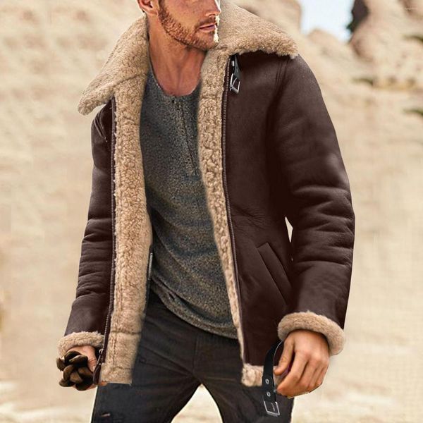 men's jackets men's trench & rain coats men autumn and winter coat lapel collar long sleeve padded fleece jacket pullover, Black;brown
men's jackets men's trench & rain coats men autumn and winter coat lapel collar long sleeve padded fleece jacket pullover, Black;brown