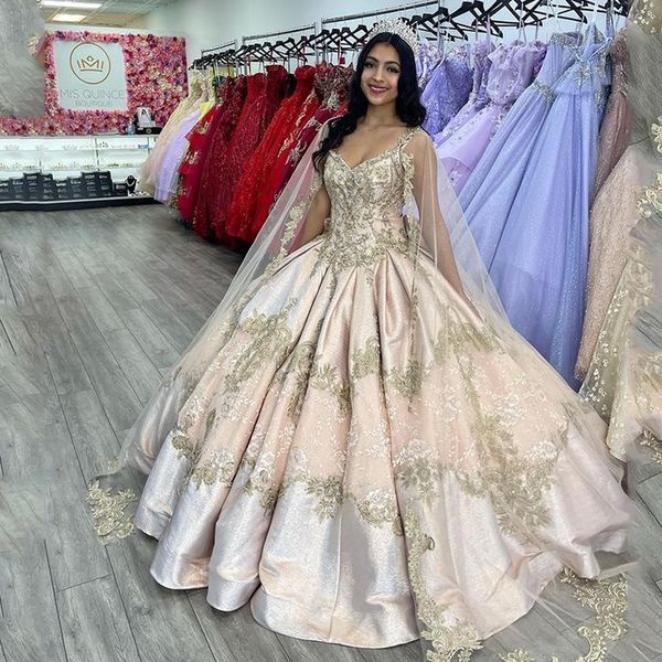 champagne quinceanera dresses mexican sweetheart v-neck lace puffy ball gowns off-shoulder applique with cape vestidos de xv anos, Blue;red
champagne quinceanera dresses mexican sweetheart v-neck lace puffy ball gowns off-shoulder applique with cape vestidos de xv anos, Blue;red