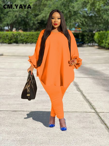 women's plus size tracksuits cmyaya women pants suit and petal long sleeve irregular side tshirt fashion two 2 piece set outfits tracks, Black
women's plus size tracksuits cmyaya women pants suit and petal long sleeve irregular side tshirt fashion two 2 piece set outfits tracks, Black