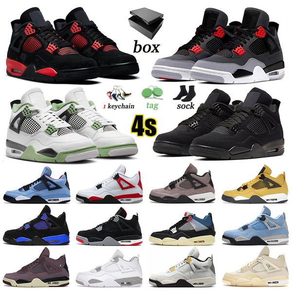 with box 4 basketball shoes men women 4s black cat sail seafoam cactus jack university blue red thunder military black mens trainers sports
with box 4 basketball shoes men women 4s black cat sail seafoam cactus jack university blue red thunder military black mens trainers sports