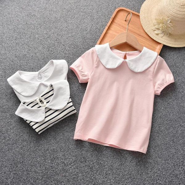t-shirts summer school girls striped t-shirts short sleeve cotton t shirt baby toddler girl white blouse shirt kids children clothes 230130, Blue
t-shirts summer school girls striped t-shirts short sleeve cotton t shirt baby toddler girl white blouse shirt kids children clothes 230130, Blue