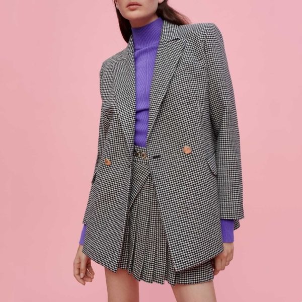 two piece dress wool thousand bird grid suit coat for women 2023 france double breasted long sleeve pleated skirt freight 230131, White
two piece dress wool thousand bird grid suit coat for women 2023 france double breasted long sleeve pleated skirt freight 230131, White