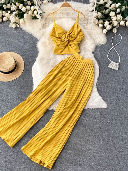 women's tracksuits summer women solid holiday pants suit female spaghetti strap high waist long two piece set 230131, Gray
women's tracksuits summer women solid holiday pants suit female spaghetti strap high waist long two piece set 230131, Gray