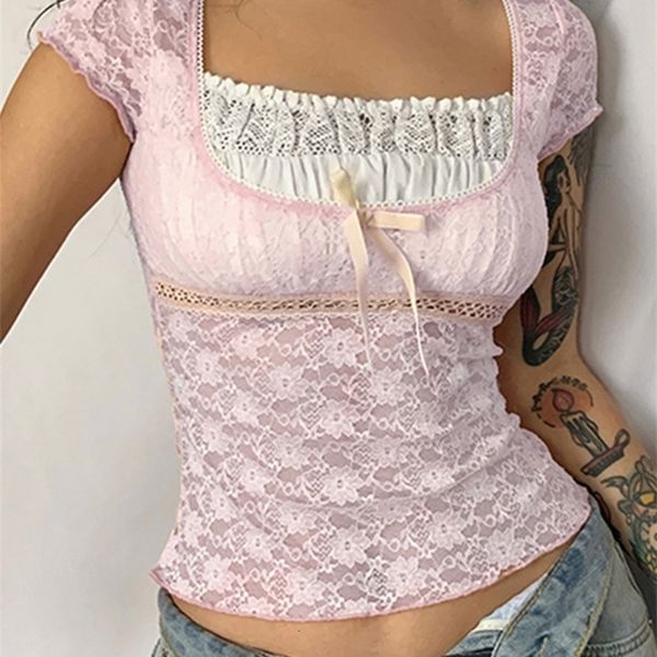 women's tshirt y2k pink trim crop bow cute sweet t shirt women retro short sleeve lace patched summer tee korean tshirt coquette aesthe, White
women's tshirt y2k pink trim crop bow cute sweet t shirt women retro short sleeve lace patched summer tee korean tshirt coquette aesthe, White