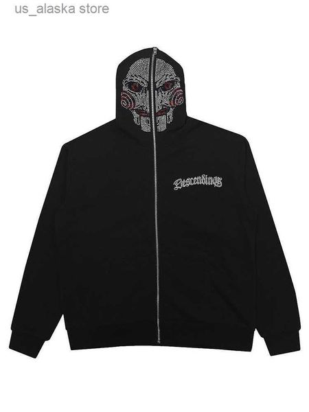 men's hoodies sweatshirts y2k clothing hoodie men rhinestone skeleton oversized y2k zip up autumn goth grunge jacket streetwear t230804, Black
men's hoodies sweatshirts y2k clothing hoodie men rhinestone skeleton oversized y2k zip up autumn goth grunge jacket streetwear t230804, Black