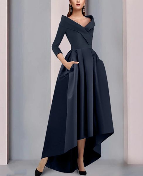 elegant hi-lo blue mother of the bride dresses with pockets a-line satin godmother dresses formal party gown pleats la madre del vestido de, Black;red
elegant hi-lo blue mother of the bride dresses with pockets a-line satin godmother dresses formal party gown pleats la madre del vestido de, Black;red