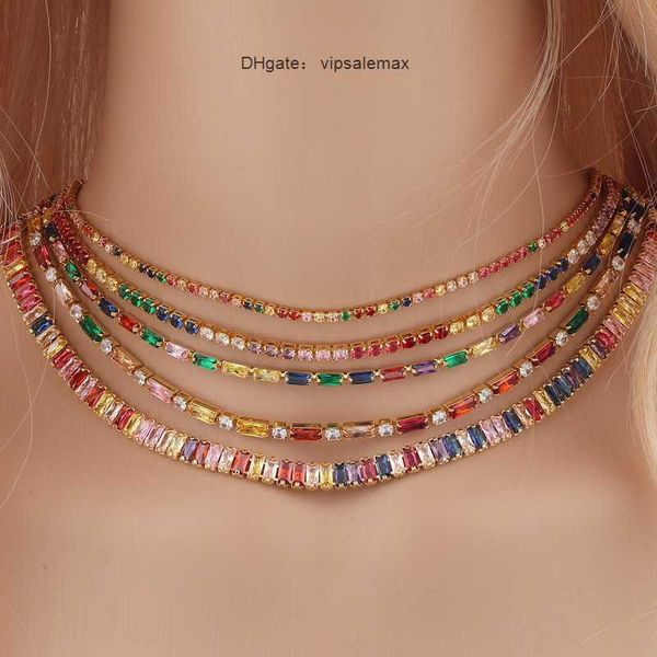 carlidana colorful tennis chain necklace for women luxury aaa+ cubic zircon short iced out hiphop necklace choker jewelry gift, Silver
carlidana colorful tennis chain necklace for women luxury aaa+ cubic zircon short iced out hiphop necklace choker jewelry gift, Silver
