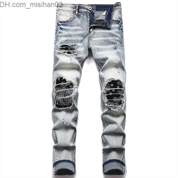 men's pants men's vintage blue jeans tear trend elastic ultra thin pants version men's trousers fashion printed cat beard z23, Black
men's pants men's vintage blue jeans tear trend elastic ultra thin pants version men's trousers fashion printed cat beard z23, Black