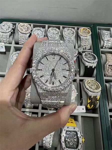 luxury mens watch for men designer movement watches diamond moissanite watch montre iced out watch automatic men's montre luxe mens lux, Slivery;brown
luxury mens watch for men designer movement watches diamond moissanite watch montre iced out watch automatic men's montre luxe mens lux, Slivery;brown