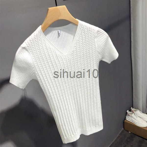 men's t-shirts men 2023 summer new v neck knitted t-shirts men clothing slim fit casual male short sleeve tee shirt homme streetwear n, White;black
men's t-shirts men 2023 summer new v neck knitted t-shirts men clothing slim fit casual male short sleeve tee shirt homme streetwear n, White;black