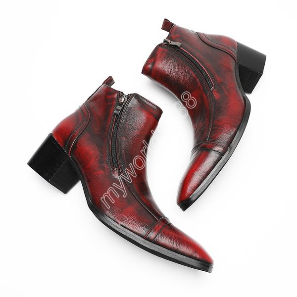 bella fashion british dress shoes mid heel cowboy short boots male zipper formal business party leather ankle boots men, Black
bella fashion british dress shoes mid heel cowboy short boots male zipper formal business party leather ankle boots men, Black