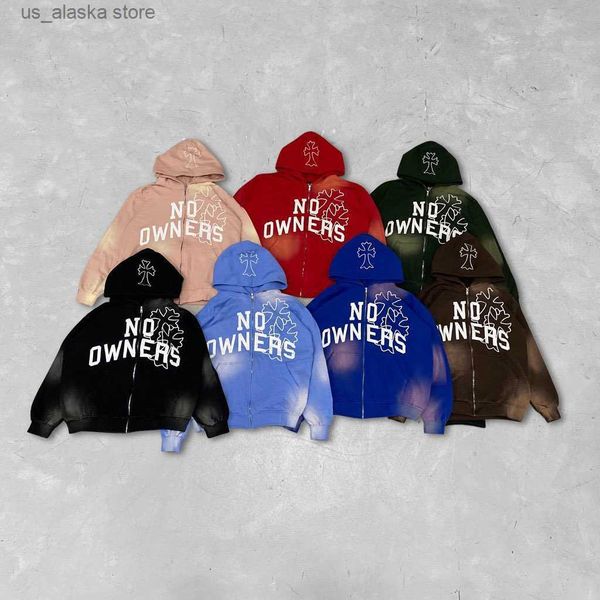 men's hoodies sweatshirts 2023 new harajuku streetwear men women cross letter print zip up hoodie y2k trend loose sweatshirt couple 22s, Black
men's hoodies sweatshirts 2023 new harajuku streetwear men women cross letter print zip up hoodie y2k trend loose sweatshirt couple 22s, Black