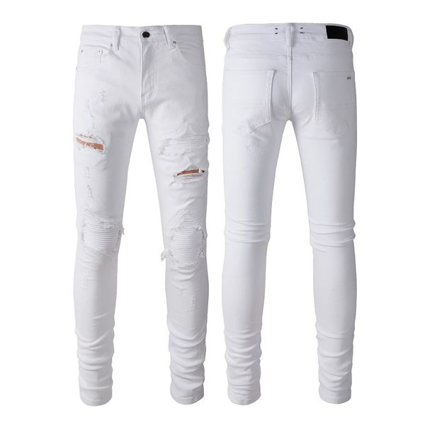 818 embroidered purple skinny jeans for men - vintage designer denim with ripped details, quilting, and folded hem - sizes 28-40, Blue
818 embroidered purple skinny jeans for men - vintage designer denim with ripped details, quilting, and folded hem - sizes 28-40, Blue