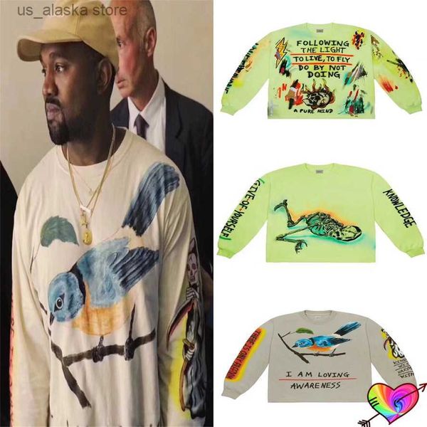 men's hoodies sweatshirts graffiti t-shirt long sleeve kids see ghosts t-shirt men women hip hop magpie graphic print crewneck tee t23, Black
men's hoodies sweatshirts graffiti t-shirt long sleeve kids see ghosts t-shirt men women hip hop magpie graphic print crewneck tee t23, Black