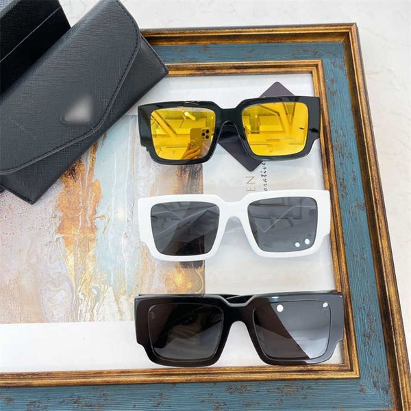 2023 new luxury designer pjia new sunglasses female star ins net red same style personality square plate sunglasses spr12z, White;black 
2023 new luxury designer pjia new sunglasses female star ins net red same style personality square plate sunglasses spr12z, White;black