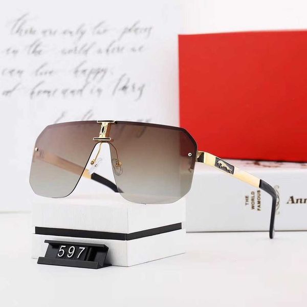 

2023 luxury designer sunglasses overseas new for men women polarized large frame street p sunglasses and glasses p597 style 1, White;black