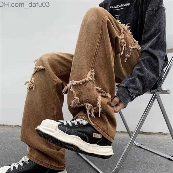 men's jeans men's jeans fashion stars towel embroidery brown baggy men pants y2k clothes straight hip hop cotton trousers z230801, Blue
men's jeans men's jeans fashion stars towel embroidery brown baggy men pants y2k clothes straight hip hop cotton trousers z230801, Blue