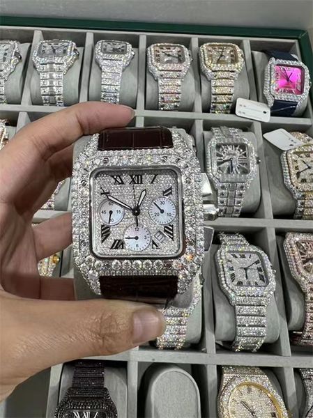 luxury mens watch for men designer movement watches diamond moissanite watch montre iced out watch automatic men's montre luxe mens lux, Slivery;brown
luxury mens watch for men designer movement watches diamond moissanite watch montre iced out watch automatic men's montre luxe mens lux, Slivery;brown