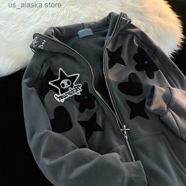 men's hoodies sweatshirts y2k zipper hoodie harajuku kawaii clothes oversized hooded sweatshirt women 2023 new cute embroidery pattern, Black
men's hoodies sweatshirts y2k zipper hoodie harajuku kawaii clothes oversized hooded sweatshirt women 2023 new cute embroidery pattern, Black
