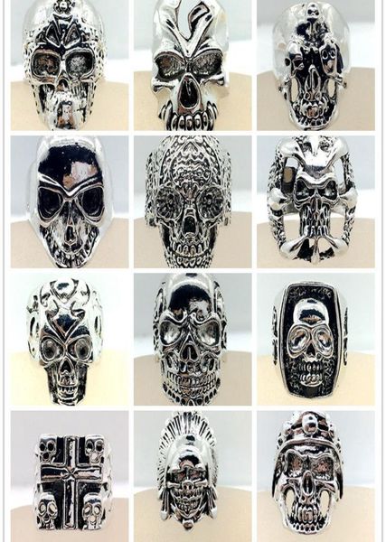 whole 30pcs men039s mix style big size skull carved biker silver plated rings jewelry punk skeleton ring5811342
whole 30pcs men039s mix style big size skull carved biker silver plated rings jewelry punk skeleton ring5811342