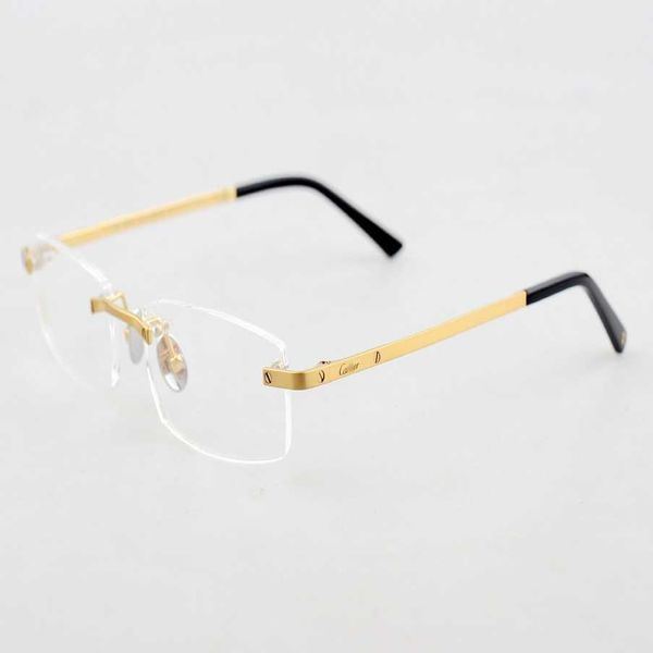 2023 new luxury designer sunglasses kajia series 0087 men's and women's fashion pure titanium borderless myopia lens frame, White;black
2023 new luxury designer sunglasses kajia series 0087 men's and women's fashion pure titanium borderless myopia lens frame, White;black