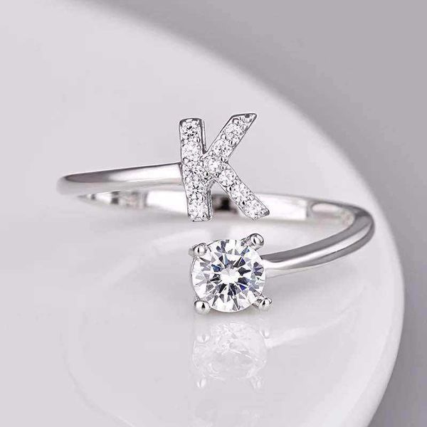 26 english letter open finger rings a-z initials name alphabet female creative ring fashion wedding party jewelry gifts, Silver
26 english letter open finger rings a-z initials name alphabet female creative ring fashion wedding party jewelry gifts, Silver