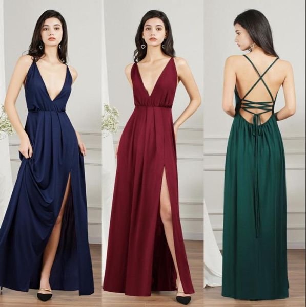 in stock bridesmaid dresses deep v neck backless evening gown chffion high split spaghetti formal dress1789671, White;pink
in stock bridesmaid dresses deep v neck backless evening gown chffion high split spaghetti formal dress1789671, White;pink