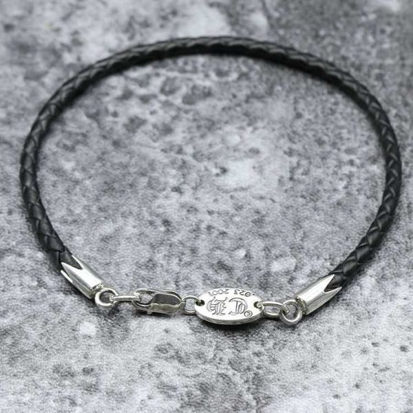 chrome heart s925 sterling silver jewelry personalized exaggerate thai silver used crusader flower leather rope bracelet simple and trendy m, Black
chrome heart s925 sterling silver jewelry personalized exaggerate thai silver used crusader flower leather rope bracelet simple and trendy m, Black