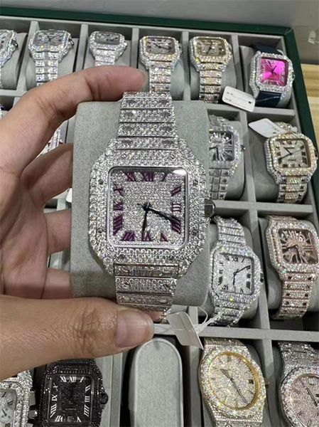 luxury mens watch for men designer movement watches diamond moissanite watch montre iced out watch automatic men's montre luxe mens lux, Slivery;brown
luxury mens watch for men designer movement watches diamond moissanite watch montre iced out watch automatic men's montre luxe mens lux, Slivery;brown