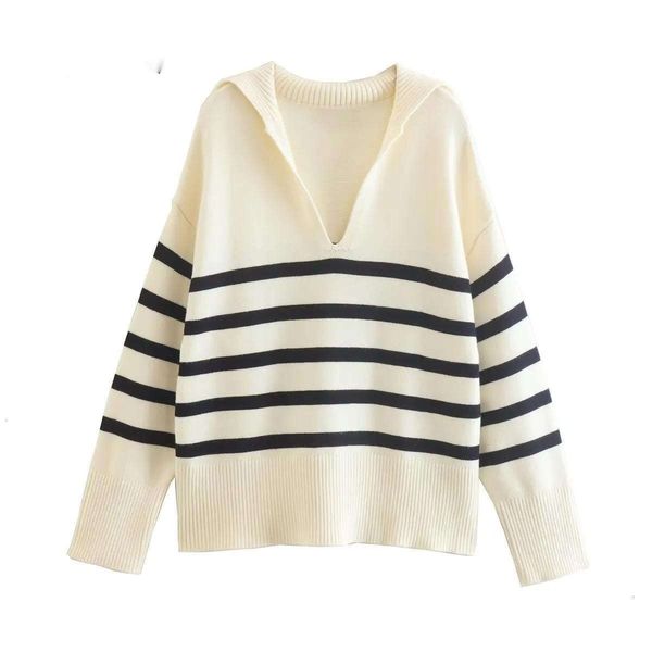 women's sweaters traf women fashion fall winter long sleeve loose cotton pullover polo neck chic female vintage striped knit, White;black
women's sweaters traf women fashion fall winter long sleeve loose cotton pullover polo neck chic female vintage striped knit, White;black