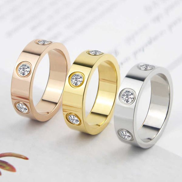 luxury shiny 6 crystal love ring stainless steel gold color brand jewelry for women engagement gift, Silver
luxury shiny 6 crystal love ring stainless steel gold color brand jewelry for women engagement gift, Silver