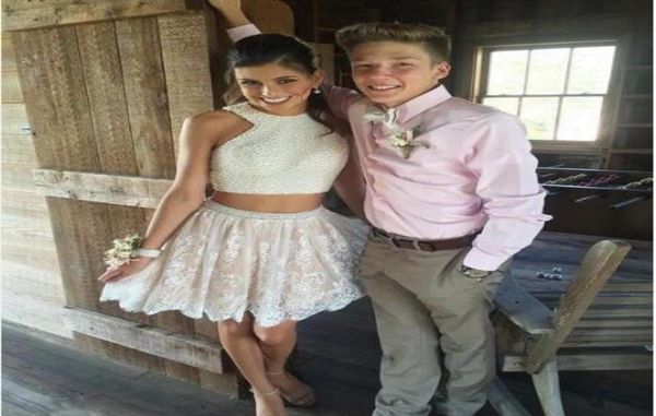 short two piece prom dresses pearls halter neck homecoming dresses sleeveless mine short white and pink party gown custom made plu2308316, Blue;pink
short two piece prom dresses pearls halter neck homecoming dresses sleeveless mine short white and pink party gown custom made plu2308316, Blue;pink