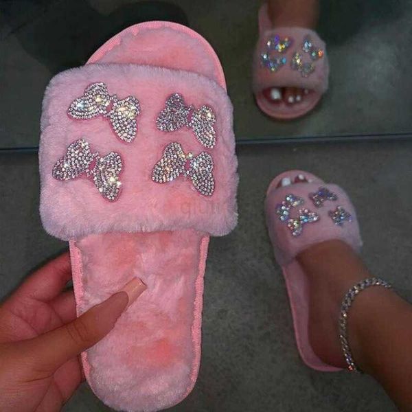 slippers winter new women slippers round-toe thick-soled flat mid-heel fur sandals bowknot rhinestone slippers home slippers furry slides, Black
slippers winter new women slippers round-toe thick-soled flat mid-heel fur sandals bowknot rhinestone slippers home slippers furry slides, Black