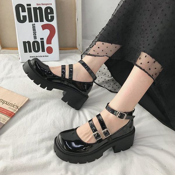 dress shoes rimocy spring thick heels platform mary janes women sweet lovely ankle strap lolita shoes woman patent leather high heels pumps, Black
dress shoes rimocy spring thick heels platform mary janes women sweet lovely ankle strap lolita shoes woman patent leather high heels pumps, Black