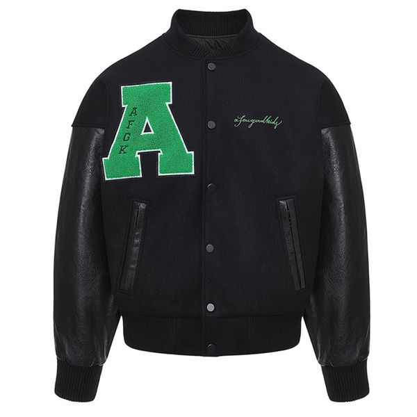 men's down parkas varsity jacket men 3d stereo letter embroidery hip hop patchwork harajuku women fashion college bomber jacket autumn, Black
men's down parkas varsity jacket men 3d stereo letter embroidery hip hop patchwork harajuku women fashion college bomber jacket autumn, Black