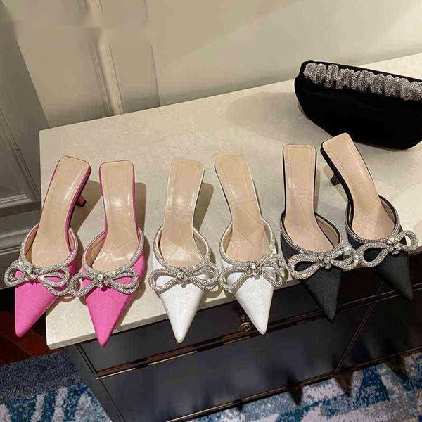 sandals fashion butterflyknot women slippers thin low heels pointed toe design slip on summer mules slides shoes 220232, Black
sandals fashion butterflyknot women slippers thin low heels pointed toe design slip on summer mules slides shoes 220232, Black
