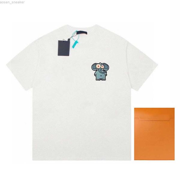 the new summer leisure t-shirt cotton short sleeve cartoon elephant print tee, White;black
the new summer leisure t-shirt cotton short sleeve cartoon elephant print tee, White;black